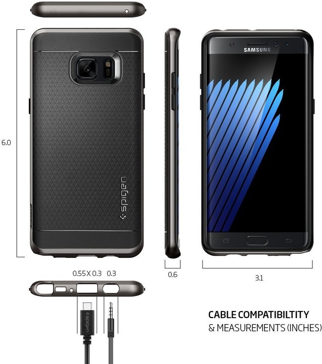 Spigen Neo Hybrid pro Galaxy Note 7, gunmetal_709234668