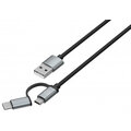 LAB.C USB-C a microUSB kabel 1,2 m, šedá_1335980328