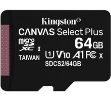 Kingston Micro SDXC Canvas Select Plus 100R 64GB 100MB/s UHS-I SDCS2/64GBSP