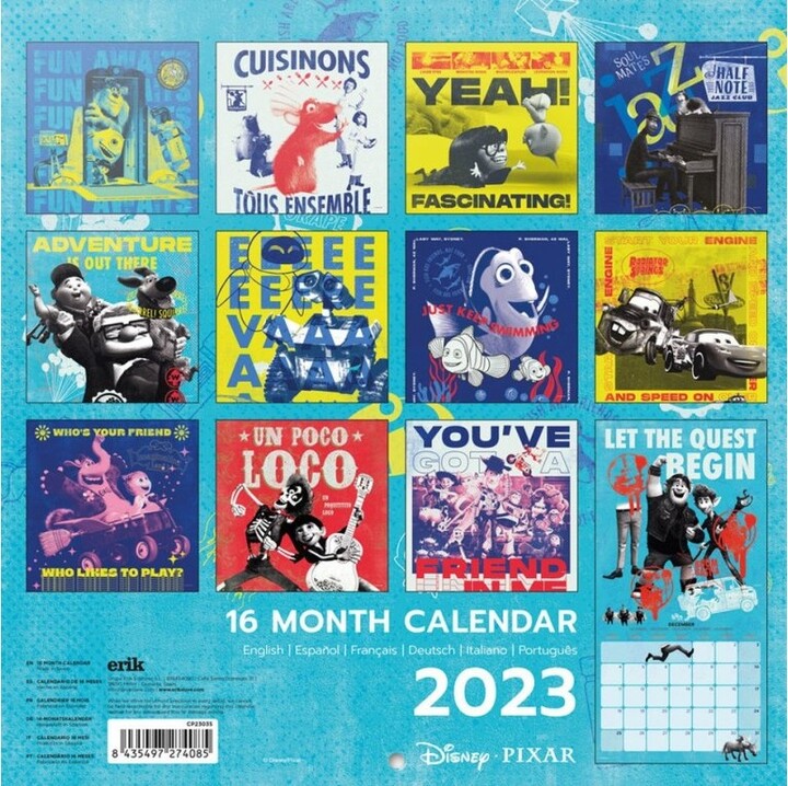 Kalendář 2023 Pixar - Movies, nástěnný_839368046