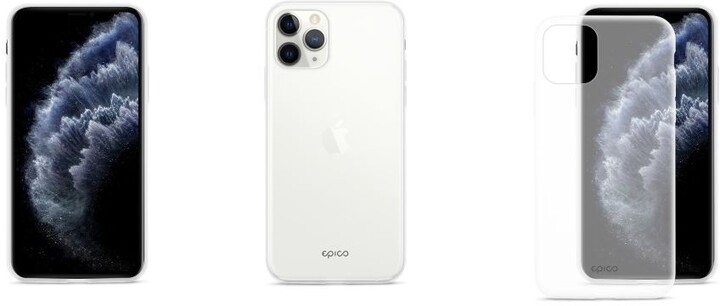 EPICO silikonový kryt pro iPhone 12 mini, bílá transparentní_1504423742