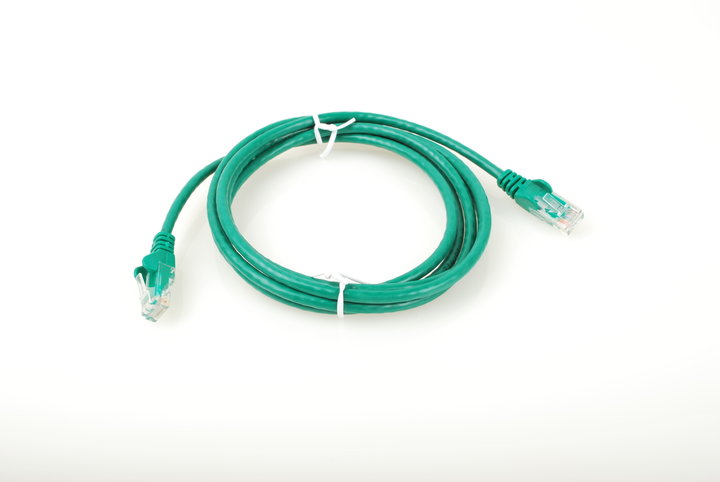 UTP kabel rovný kat.6 (PC-HUB) - 2m, zelená