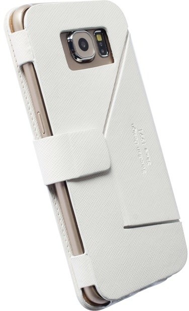 Krusell flipové pouzdro MALMÖ FlipWallet pro Samsung Galaxy S6/S6 edge, bílá_32477362
