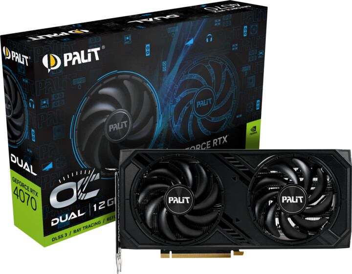 PALiT GeForce RTX 4070 Dual OC, 12GB GDDR6X_2010002405