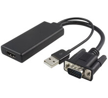 PremiumCord VGA+audio elektronický konvertor na rozhraní HDMI khcon-32