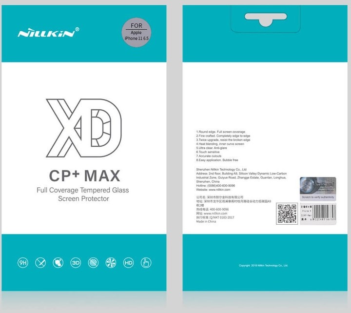 Nillkin tvrzené sklo XD CP+MAX pro iPhone 11 Pro Max, černá_1083274174