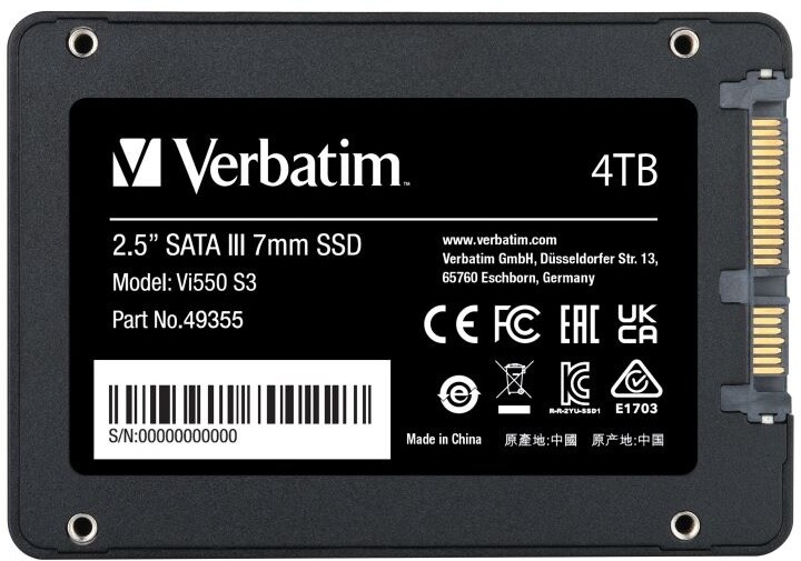 Verbatim Vi550 S3 SSD, 2.5&quot; - 4TB_602945619