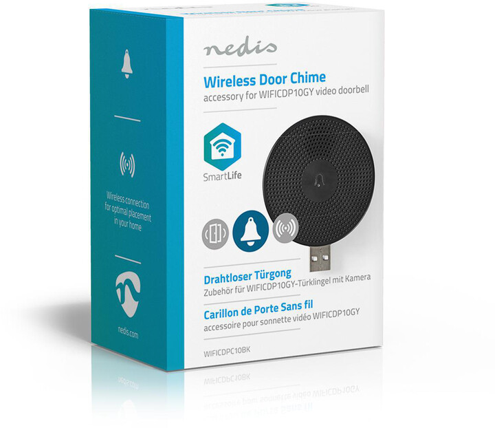 Nedis Wireless Door Chime, bezdrátový zvonek, příslušenství pro WIFICDP10GY_415638425