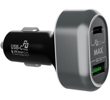 MAX autonabíječka USB/A + USB/C, černá 1395225