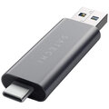 Satechi Aluminum Type-C USB 30, Micro/SD Card Reader, šedá_1494909967