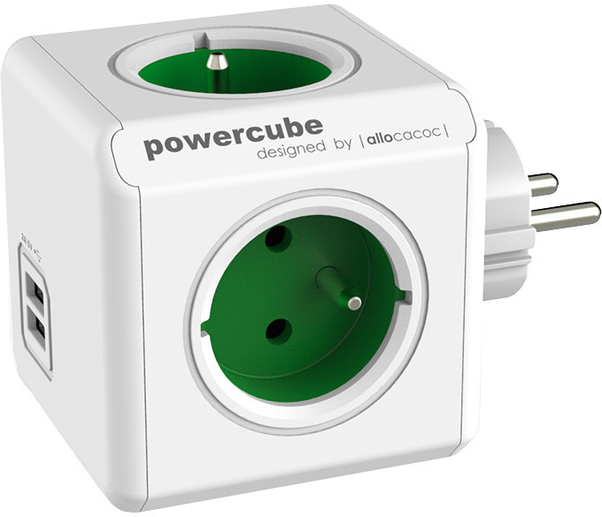 PowerCube ORIGINAL USB rozbočka-4 zásuvka, zelená_413439045