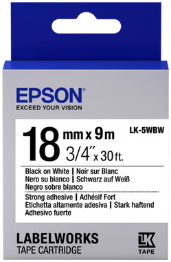 Epson LabelWorks LK-5WBW, páska pro tiskárny etiket, 18mm, 9m, černo-bílá_1800969429
