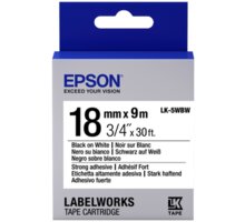 Epson LabelWorks LK-5WBW, páska pro tiskárny etiket, 18mm, 9m, černo-bílá_1800969429