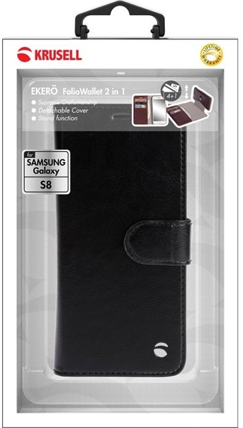 Krusell EKERÖ FolioWallet 2in1 flipové pouzdro pro Samsung Galaxy S8, černá_1607960513