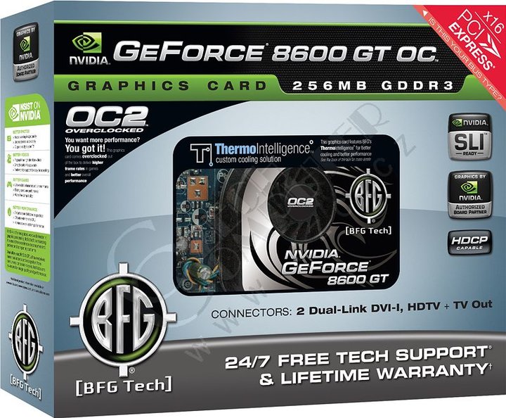 BFG GeForce 8600 GT OC2 with ThermoIntelligence 256MB, PCI-E_802735186