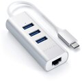 Satechi Type-C 2v1 3 Port USB 30 HUB Ethernet, stříbrná_1036189078