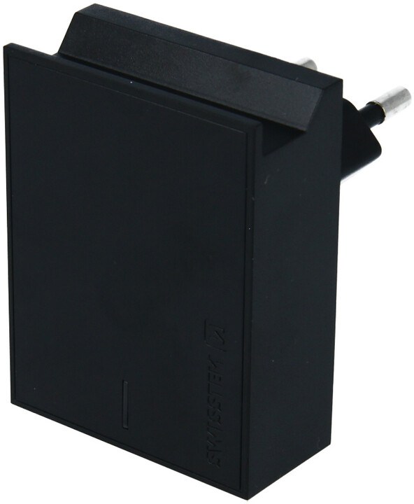 SWISSTEN síťový adaptér s technologií Super Fast Charging, 25W, černá + USB-C, M/M, 1.2m, černá_1175497220
