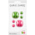 Cable Candy kabelový organizér Mixed Beans, 6 ks, zelená a růžová