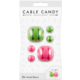 Cable Candy kabelový organizér Mixed Beans, 6 ks, zelená a růžová