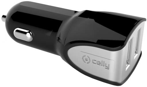 CELLY Turbo s 2 x USB výstupem, 3,4 A, černá_1305711793