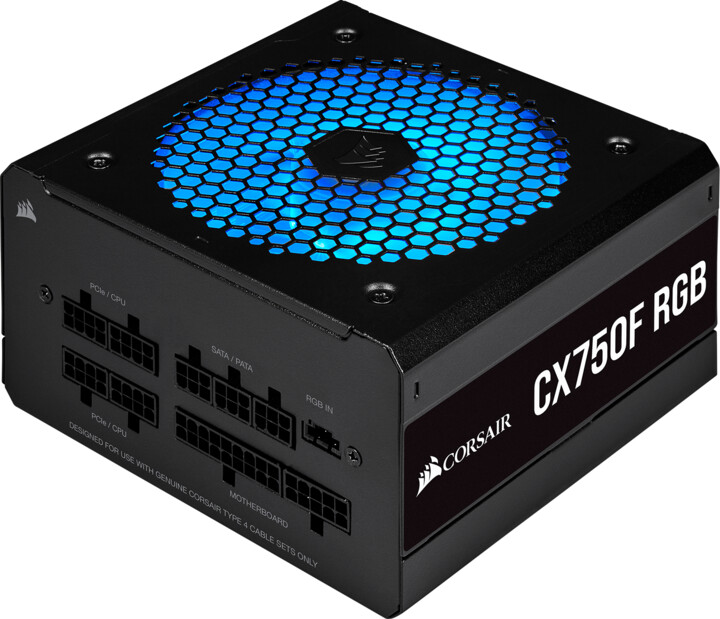 Corsair CX750F RGB - 750W, černý_603081601