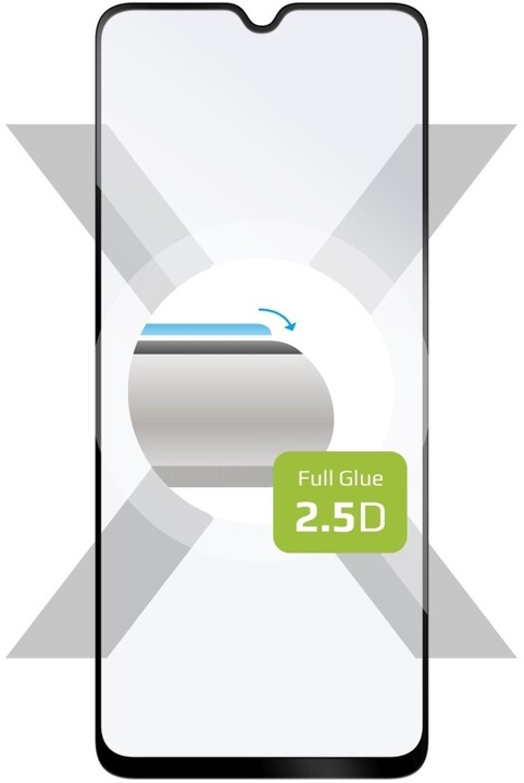 FIXED ochranné sklo Full-Cover pro Xiaomi Redmi 12C, lepení přes celý displej, černá_1324995971