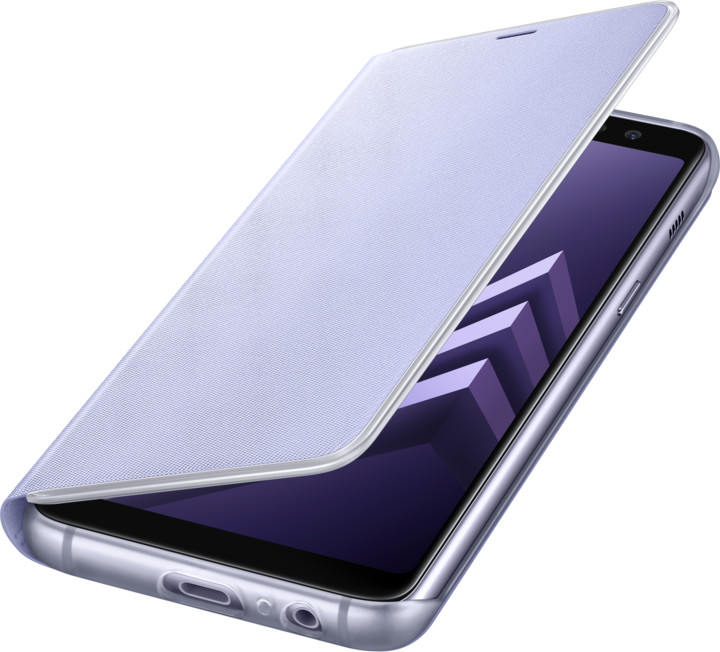 Samsung A8 flipové neonové pouzdro, šedofialková_1274298333
