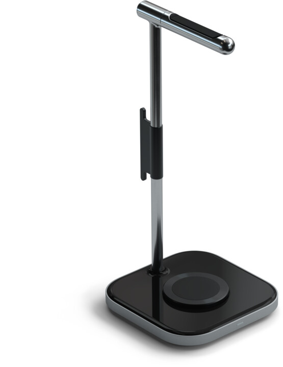 Satechi 2-IN-1 Headphone Stand with Wireless Charger USB-C, šedá_1972400562