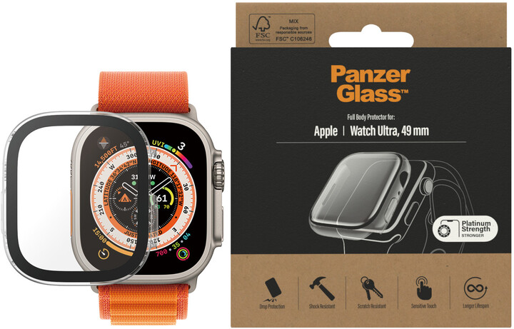 PanzerGlass ochranný kryt pro Apple Watch Ultra 49mm, čirá_522515338