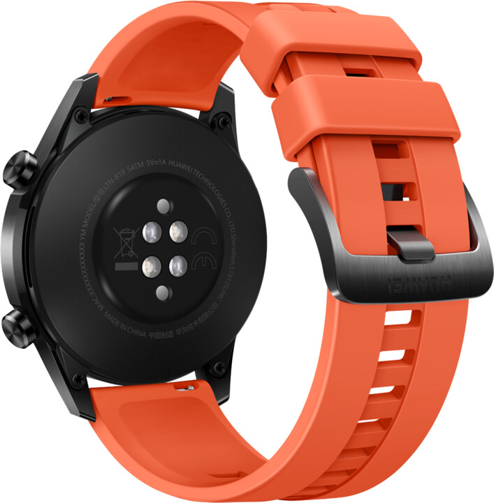 Huawei silikonový řemínek pro Watch GT/GT2 (46mm), 22mm, oranžová_130918470