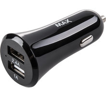 MAX MCC1200B autonabíječka, 2 x USB výstupem, 1 + 2.4 A, černá