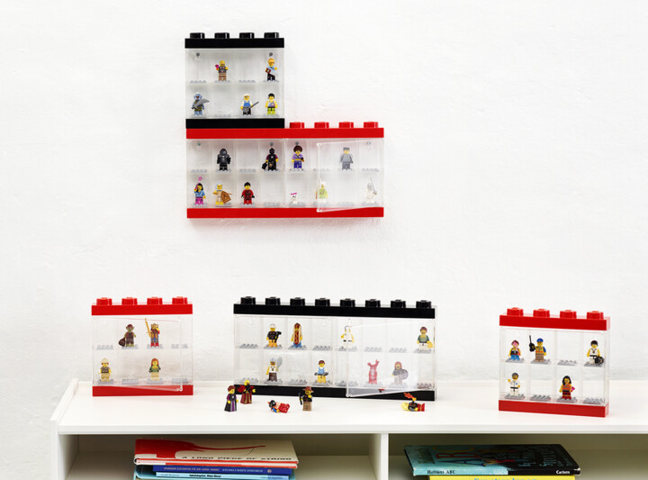 Sběratelská skříňka LEGO na 8 minifigurek, červená_2134363680
