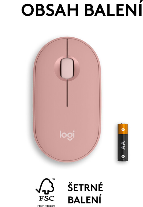 Logitech Pebble Mouse 2 M350s, rose_2101275062