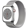 Apple Watch Series 8, Cellular, 41mm, Silver Stainless Steel, Silver Milanese Loop_1514210947