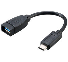 Akasa redukce SuperSpeed+ USB 3.1, Type-C na Type-A, 15cm, černá