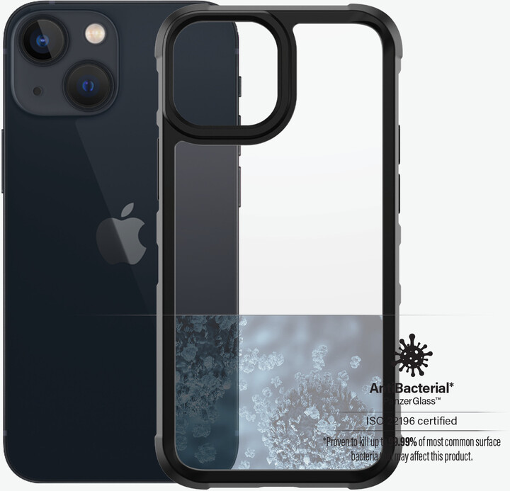 PanzerGlass ochranný kryt SilverBullet ClearCase pro Apple iPhone 13 mini, černá_2021856500