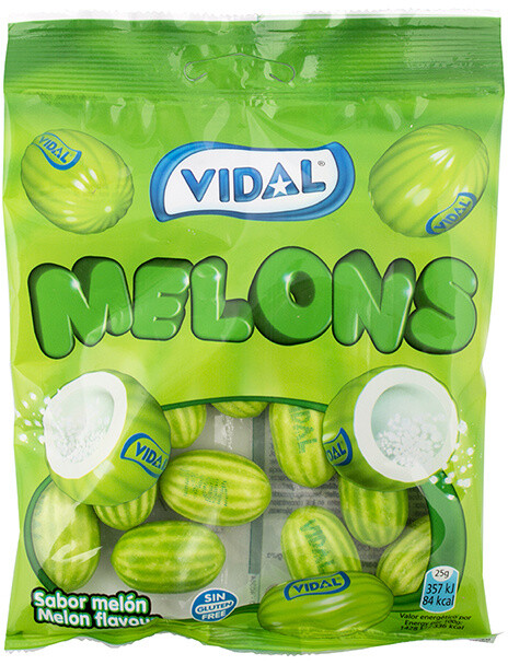 VIDAL Melons, žvýkačka, meloun, 90g_1668705285