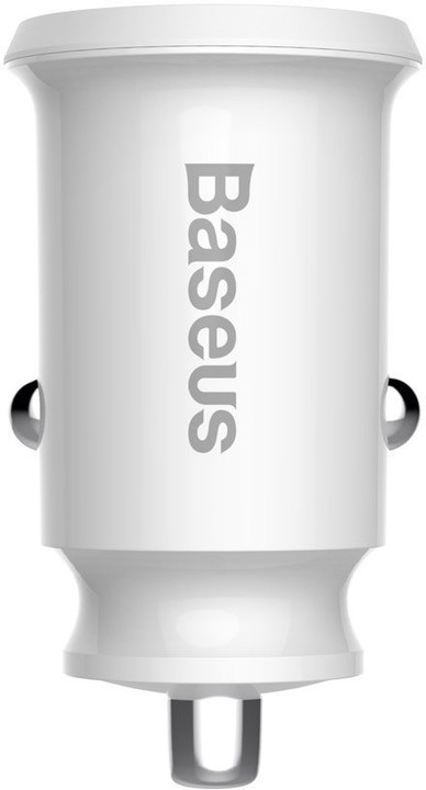 Baseus autonabíječka Grain (Dual USB 5V 3.1A), bílá_2046832811