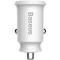 Baseus autonabíječka Grain (Dual USB 5V 3.1A), bílá