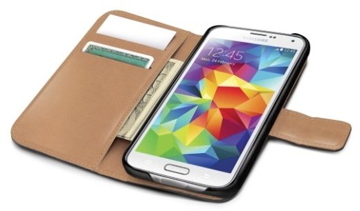 CELLY Wally pro Samsung Galaxy S5 mini, PU kůže, černá_2108421820