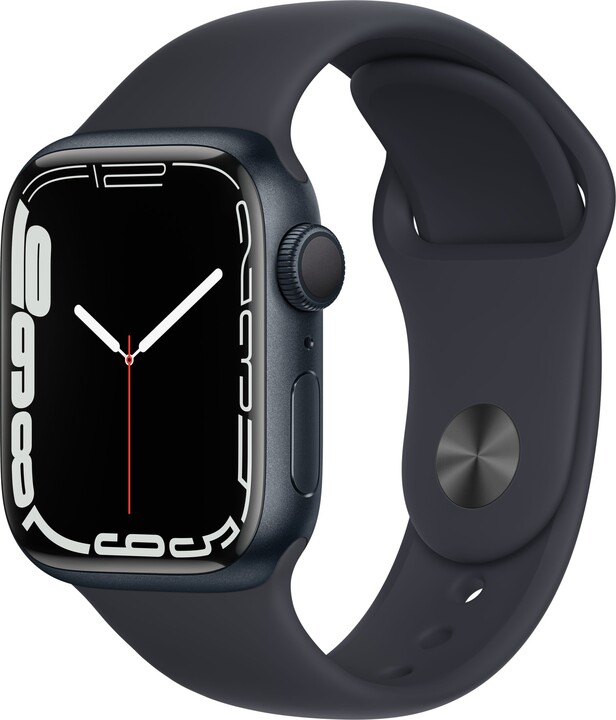 Apple Watch Series 7 GPS 41mm, Midnight, Midnight Sport Band_2119581187