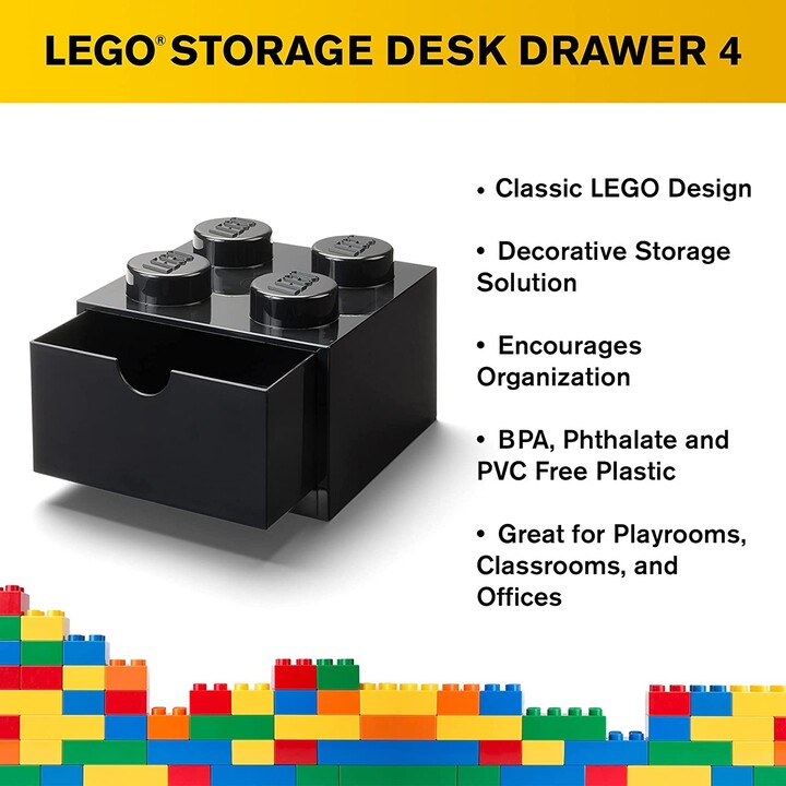 Stolní box LEGO, se zásuvkou, malý (4), černá_762875789