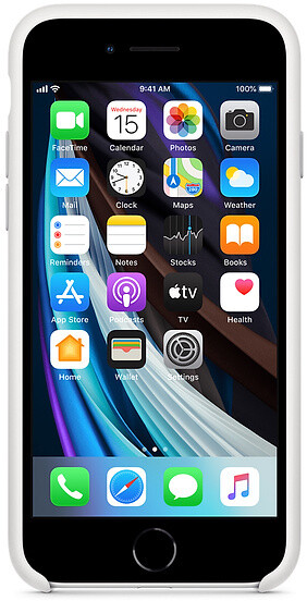 Apple silikonový kryt na iPhone SE (2020), bílá_1934591146