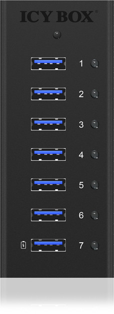 ICY BOX IB-AC618, USB 3.0 Hub, 7-Port