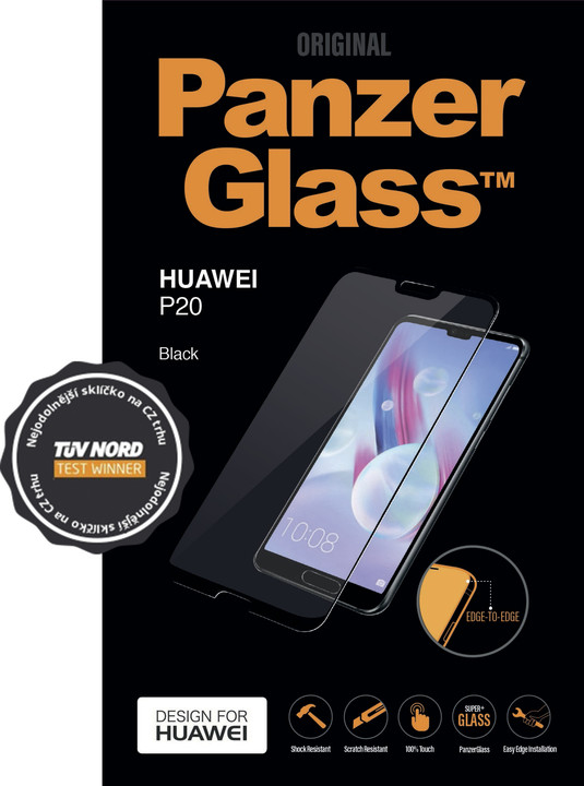 PanzerGlass Edge-to-Edge pro Huawei P20, černé_2080573512