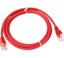 UTP kabel rovný kat.6 (PC-HUB) - 1m, červená