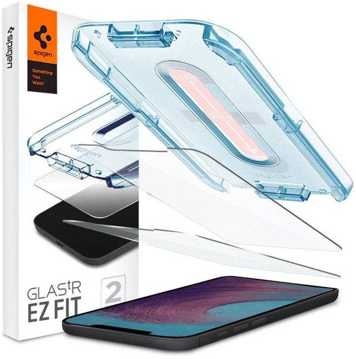 Spigen ochranné sklo tR EZ Fit pro iPhone 12 Pro Max, 2ks, čirá