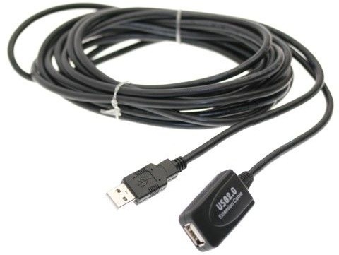 PremiumCord USB 2.0 repeater a prodlužovací kabel A/M-A/F 5m_634484234
