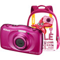 Nikon Coolpix S33, růžová + Backpack kit