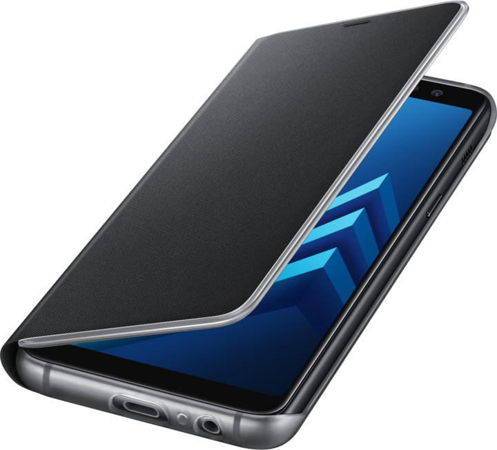 Samsung A8 flipové neonové pouzdro, černé_11546595